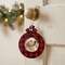Wrapables Christmas Holiday Buffalo Plaid Wooden Photo Frame Ornaments with Jute String (Set of 12)